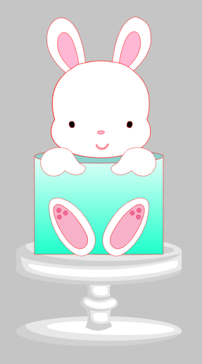 Arquivo Páscoa Topo de Bolo Coelha Sentada  1