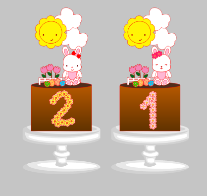 Arquivo Páscoa Topo de Bolo Combo de Coelhas 1