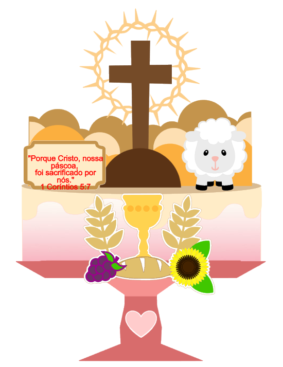 Arquivo Páscoa Topo de Bolo Cristã 1