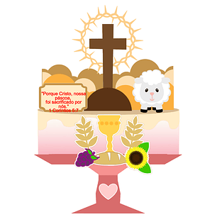 Arquivo Páscoa Topo de Bolo Cristã