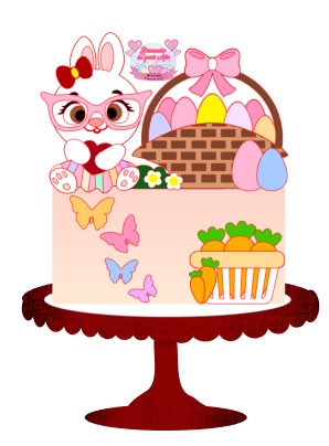 Arquivo Páscoa Topo de Bolo Coelhinha Fofa 1