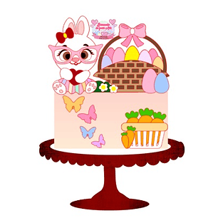 Arquivo Páscoa Topo de Bolo Coelhinha Fofa