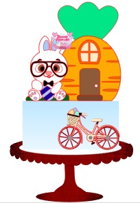 Arquivo Páscoa Topo de Bolo Coelhinho e Casa de Cenoura  1