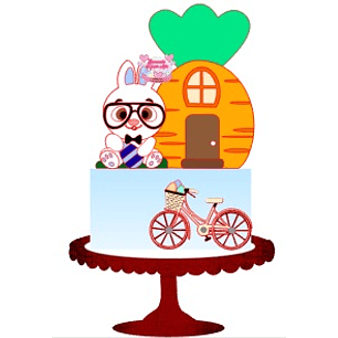 Arquivo Páscoa Topo de Bolo Coelhinho e Casa de Cenoura 