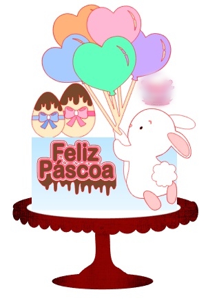 Arquivo Páscoa Topo de Bolo Feliz Páscoa  1