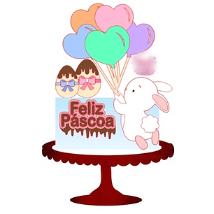 Arquivo Páscoa Topo de Bolo Feliz Páscoa 
