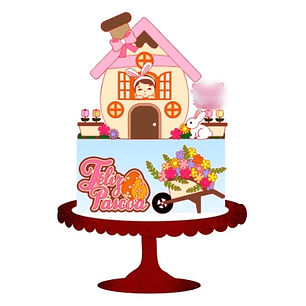 Arquivo Páscoa Topo de Bolo Casa Menina Feliz Páscoa 