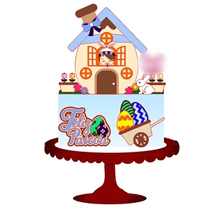 Arquivo Páscoa Topo de Bolo Casa Menino Feliz Páscoa 