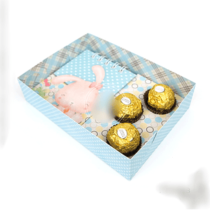 Arquivo Páscoa Caixa Montável Bloquinho e Bombom 