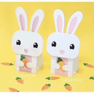 Arquivo Páscoa Caixa Coelho em Camadas 