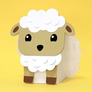 Arquivo Páscoa Caixa Cordeiro em Camadas 