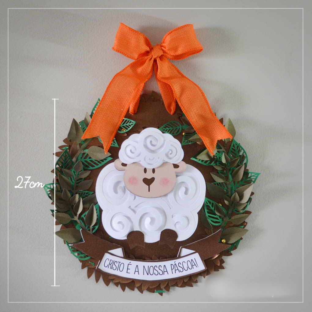 Arquivo Páscoa Guirlanda Ovelha 1