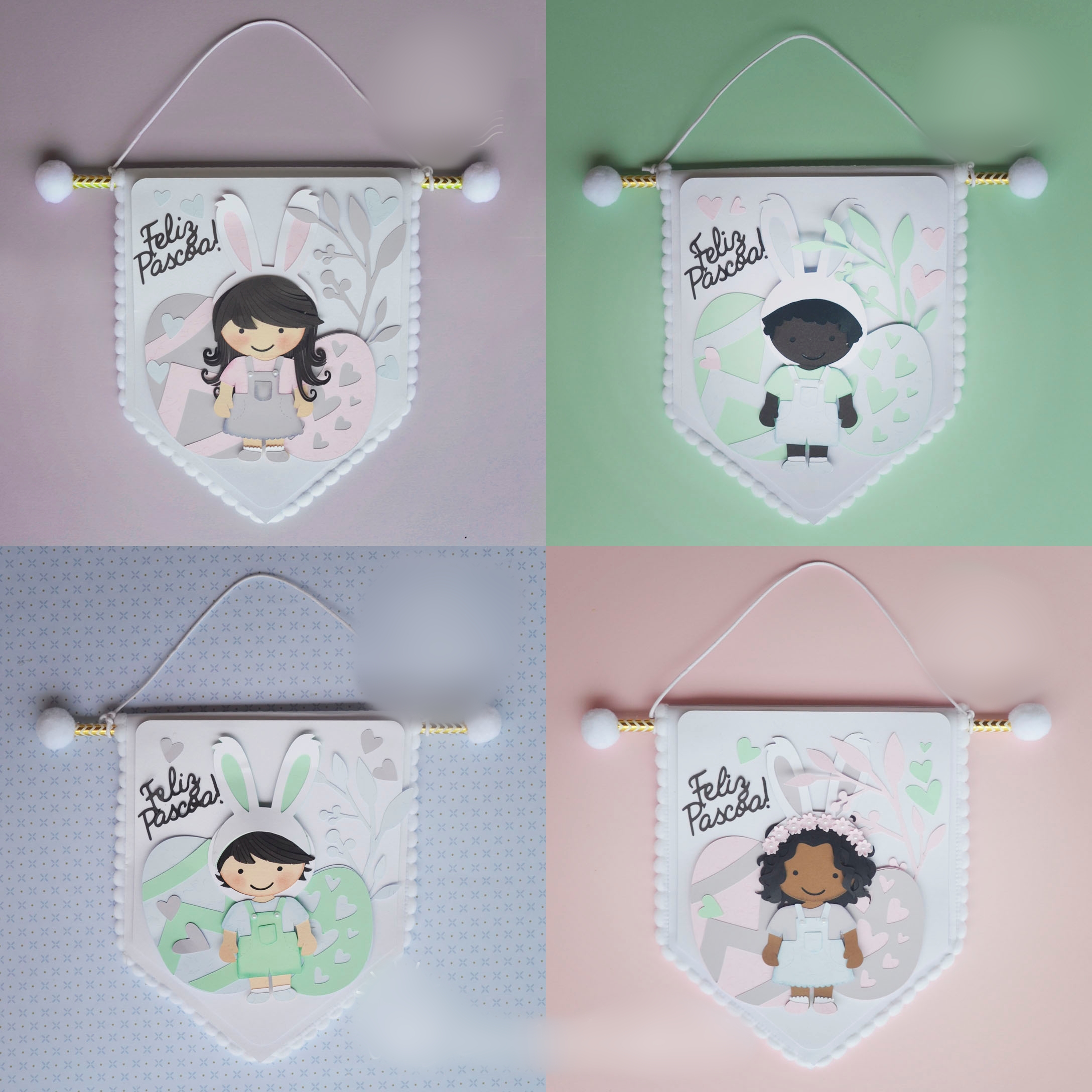 Arquivo Páscoa Kit Crianças Coelho de Páscoa  1