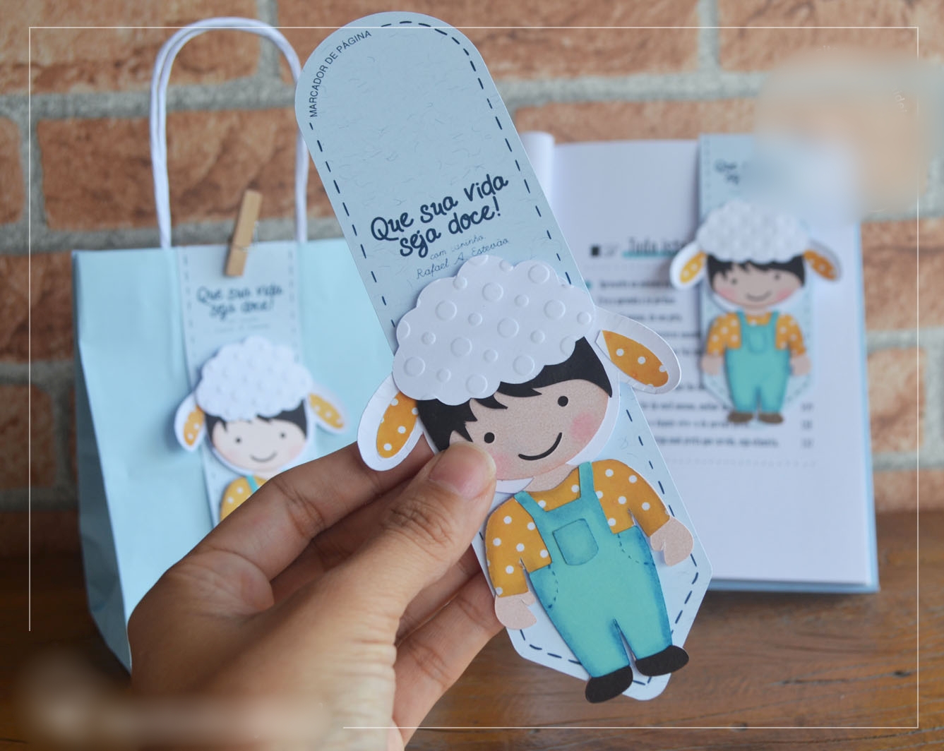 Arquivo Páscoa Marcador Menino e Menina Ovelha  1