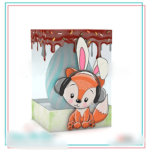 Arquivo Páscoa Caixa para Ovo da Páscoa com Acrílico Fox 