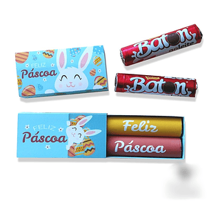 Arquivo Páscoa Caixa Batom Rosa e Azul 