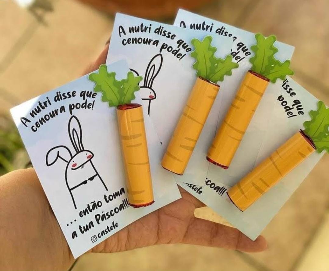 Arquivo Páscoa Card e Cenoura Porta Batom 1