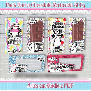 Arquivo Páscoa Pack para Barras 300gr