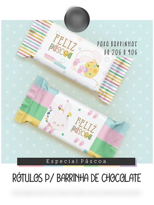 Arquivo Páscoa Rótulos para Barrinhas de Chocolate  1