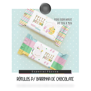 Arquivo Páscoa Rótulos para Barrinhas de Chocolate 