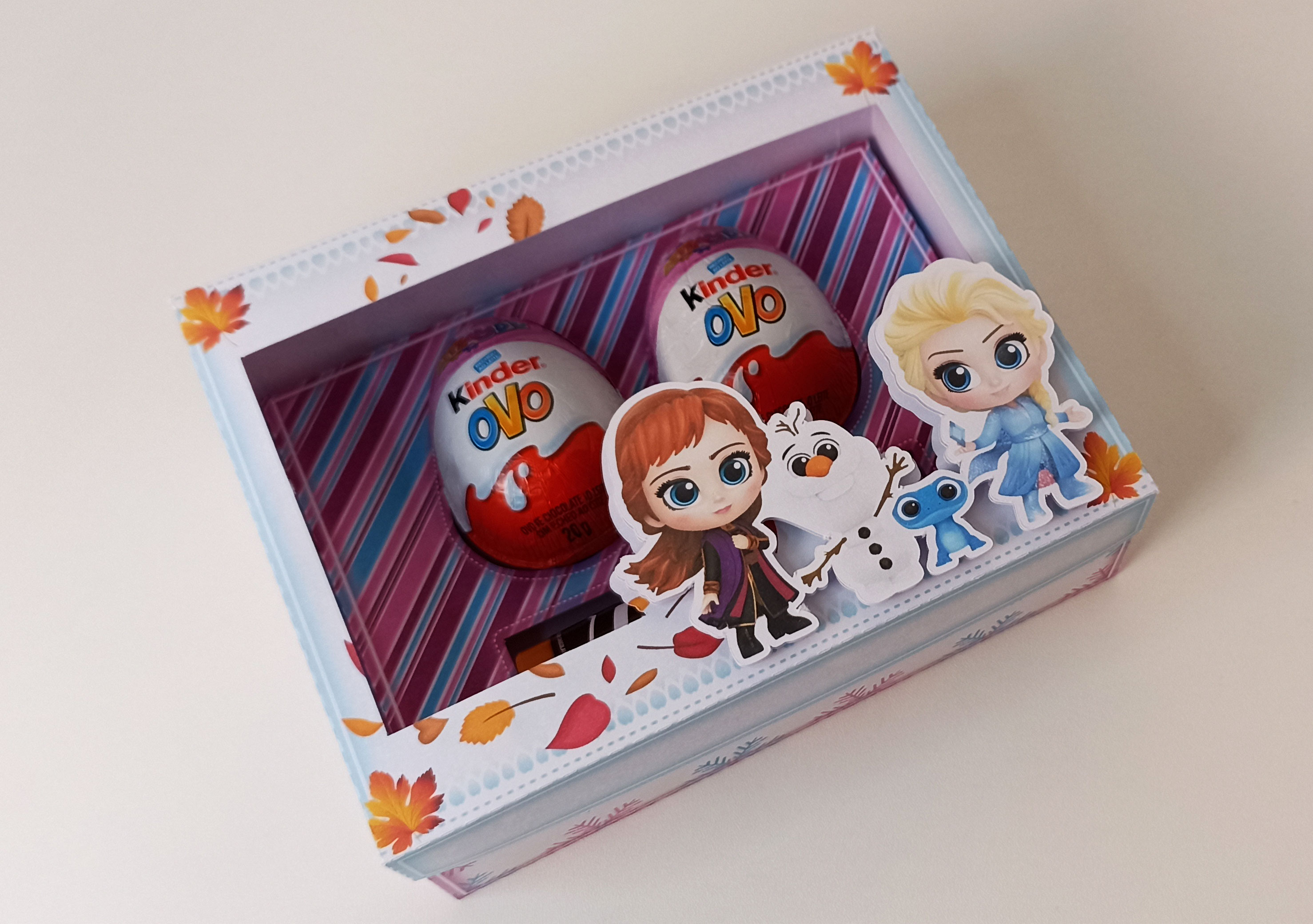 Arquivo Páscoa Caixa 2 Kinder Ovo e M&Ms Frozen  1