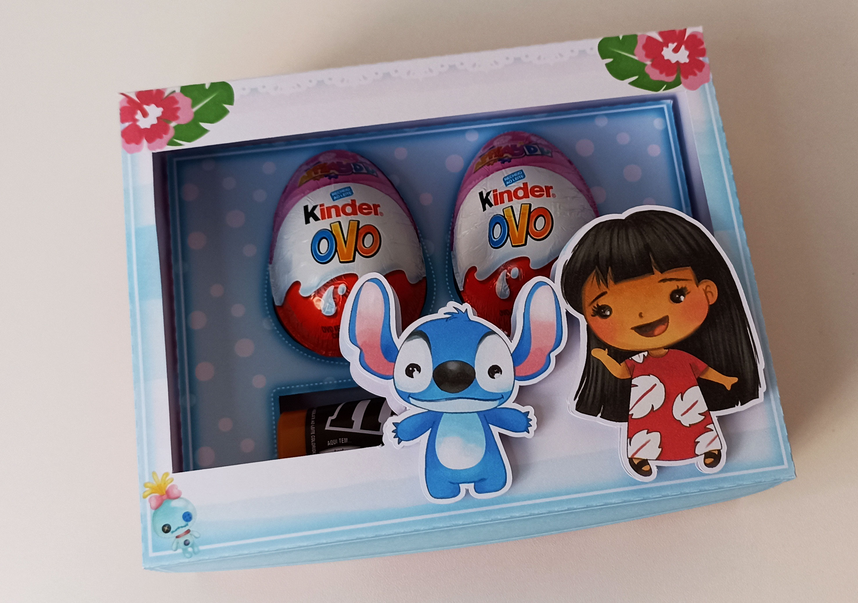 Arquivo Páscoa Caixa Lilo e Estitch 2 Kinder Ovo e M&Ms 1