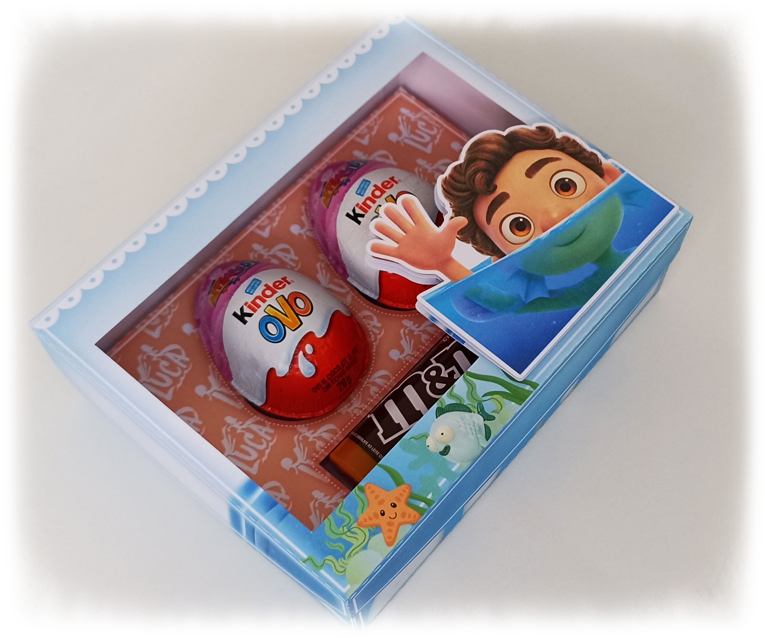 Arquivo Páscoa Caixa Luca 2 Kinder Ovo e M&Ms 1