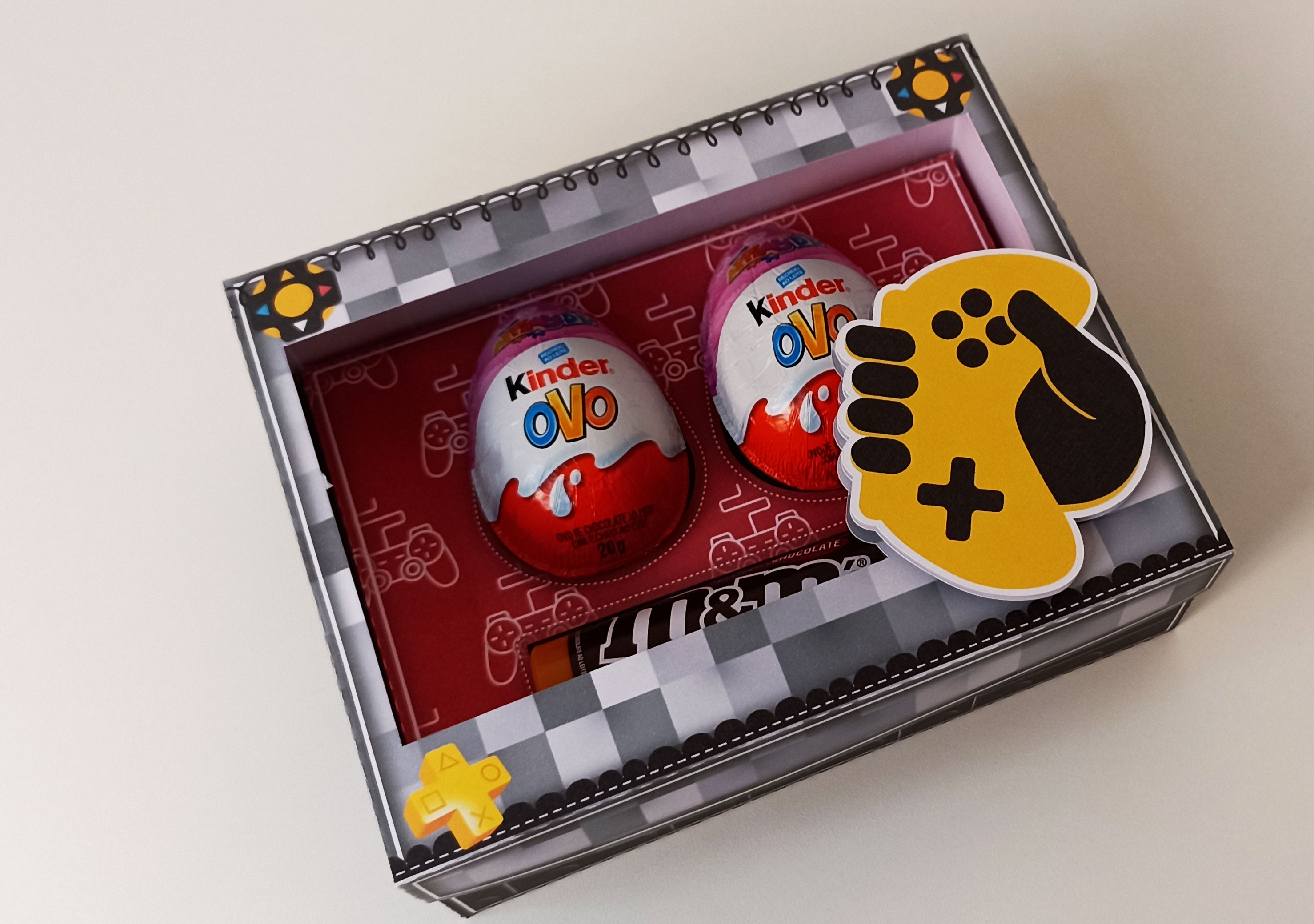 Arquivo Páscoa Caixa Video Game 2 Kinder e M&ms 1