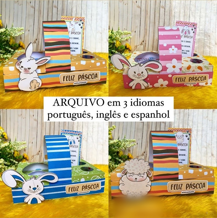 Arquivo Páscoa Kit Confeiteiro Coelhos  1