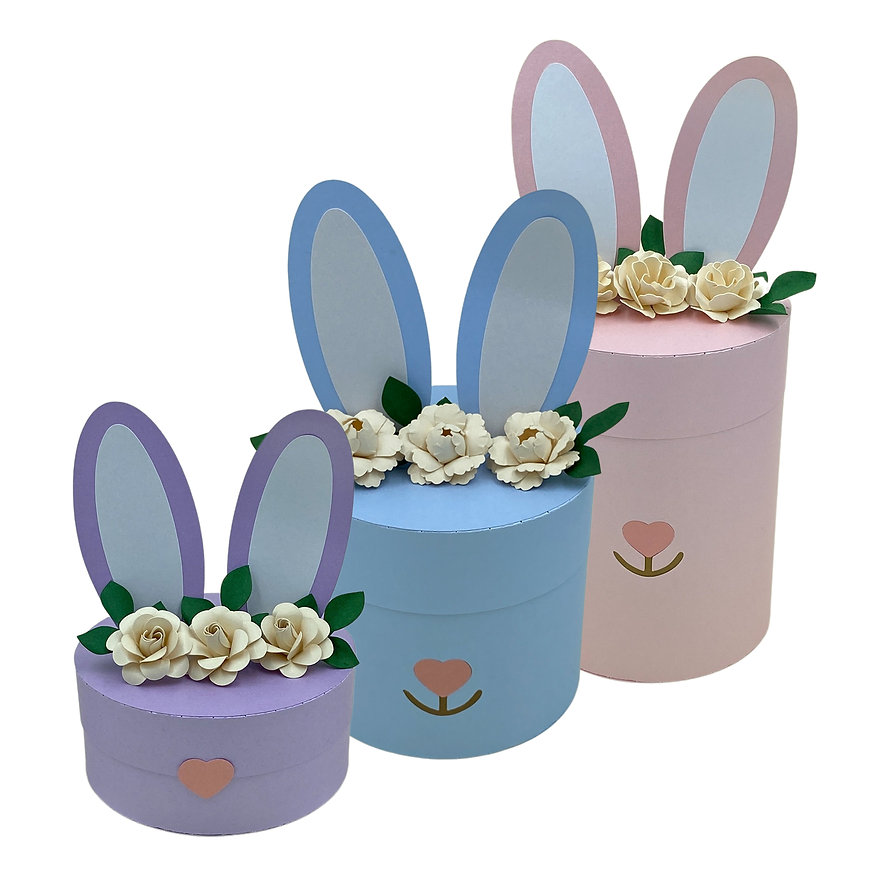 Arquivo Páscoa 2 Caixas Coelho Floral  1