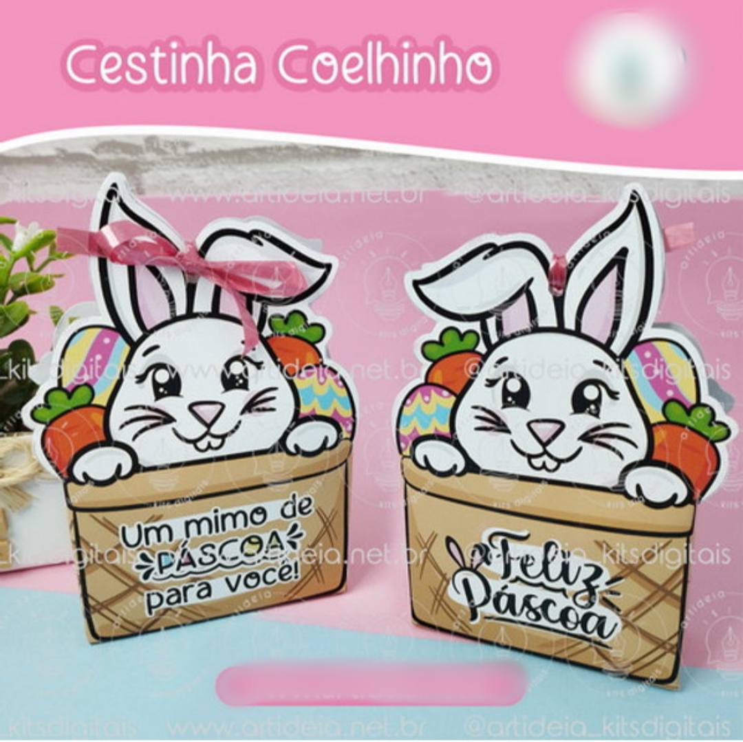 Arquivo Páscoa Cestinha Coelho 1