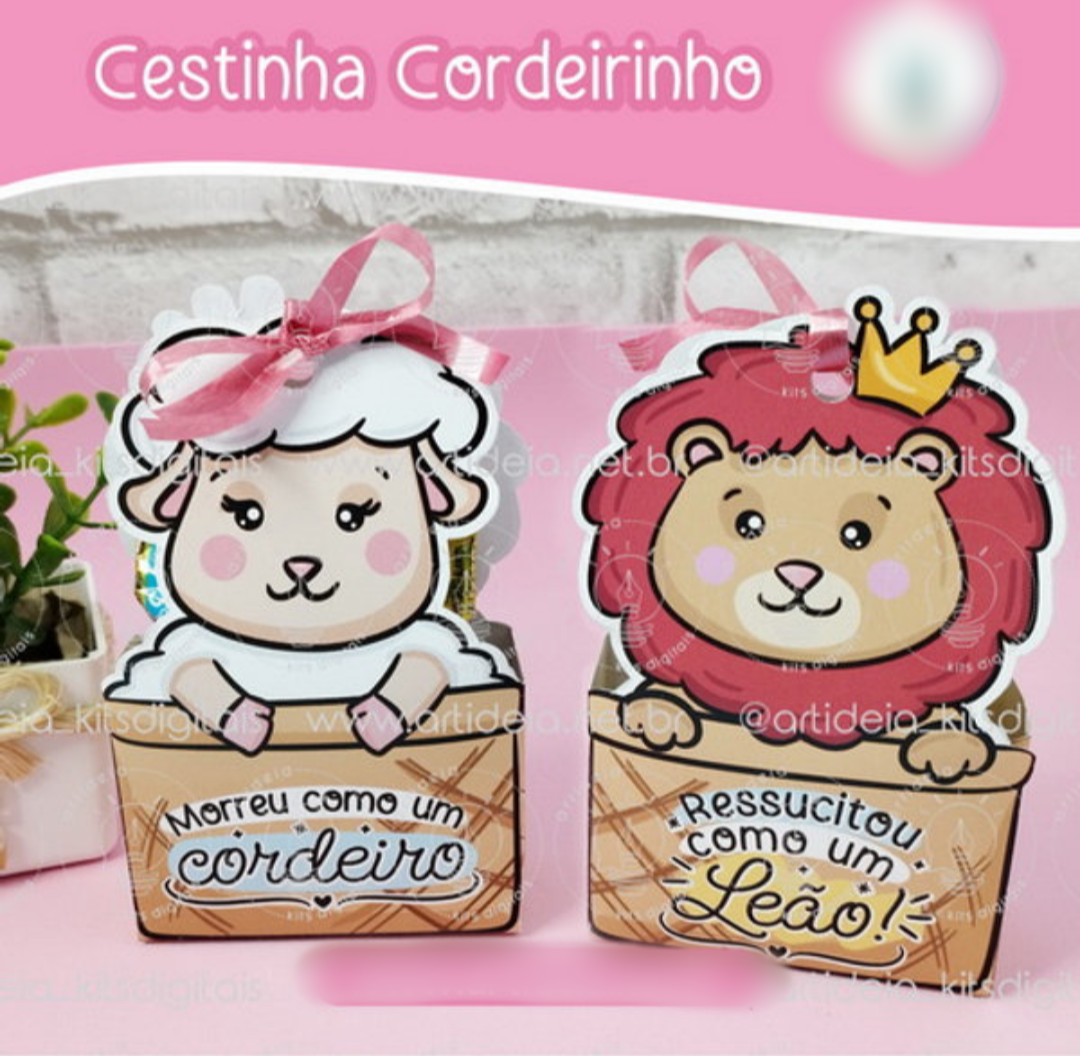 Arquivo Páscoa Cestinha Cordeiro 1