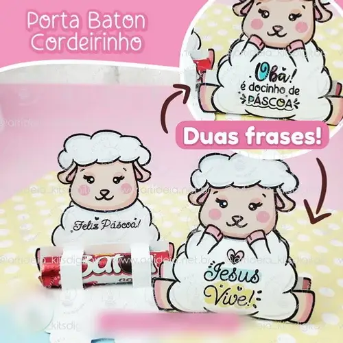 Arquivo Páscoa Porta Batom Cordeirinho  1
