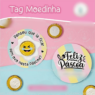 Arquivo Páscoa Tag Moedinha 