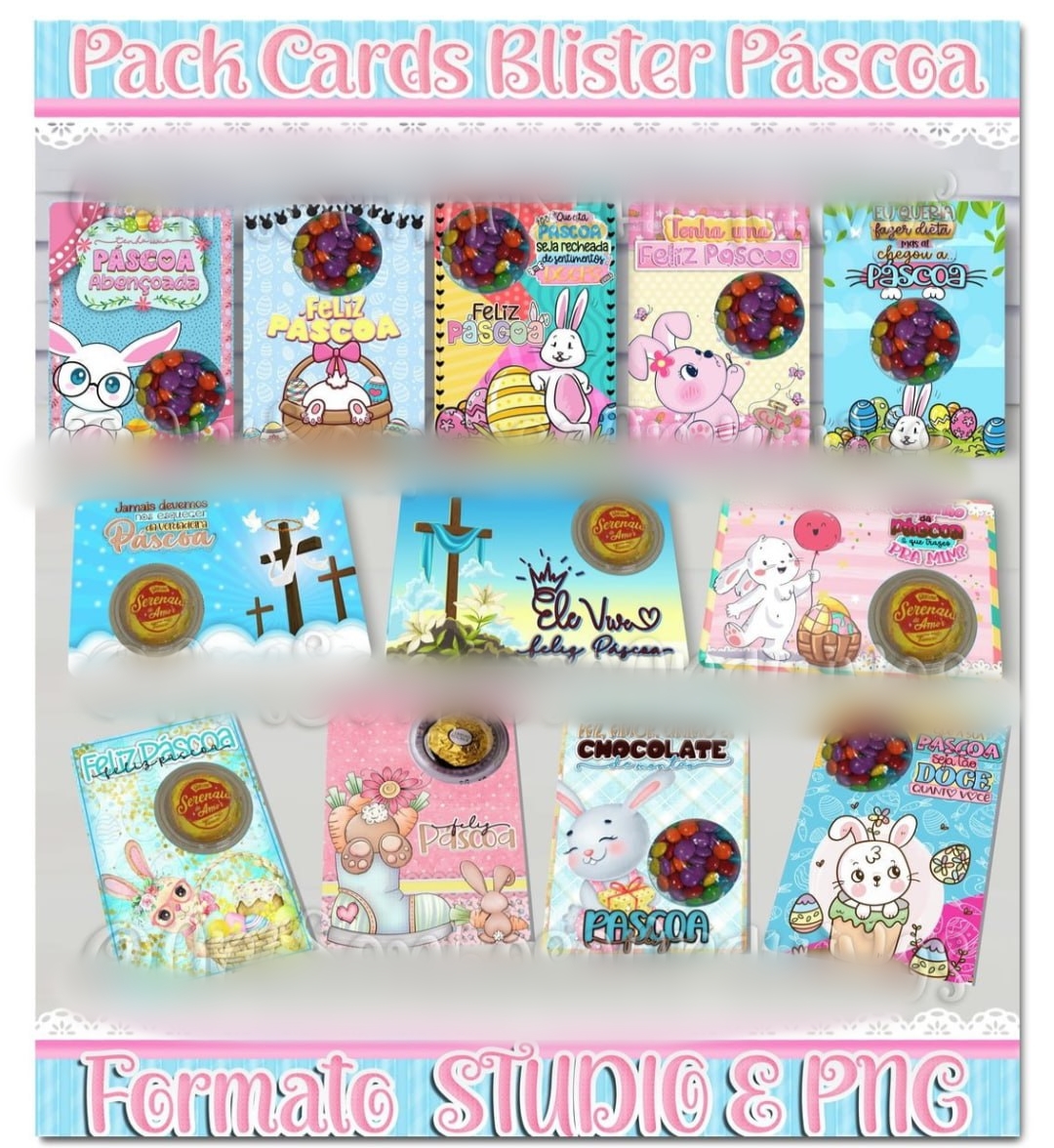 Arquivo Páscoa Card Blister ou Docinho  1