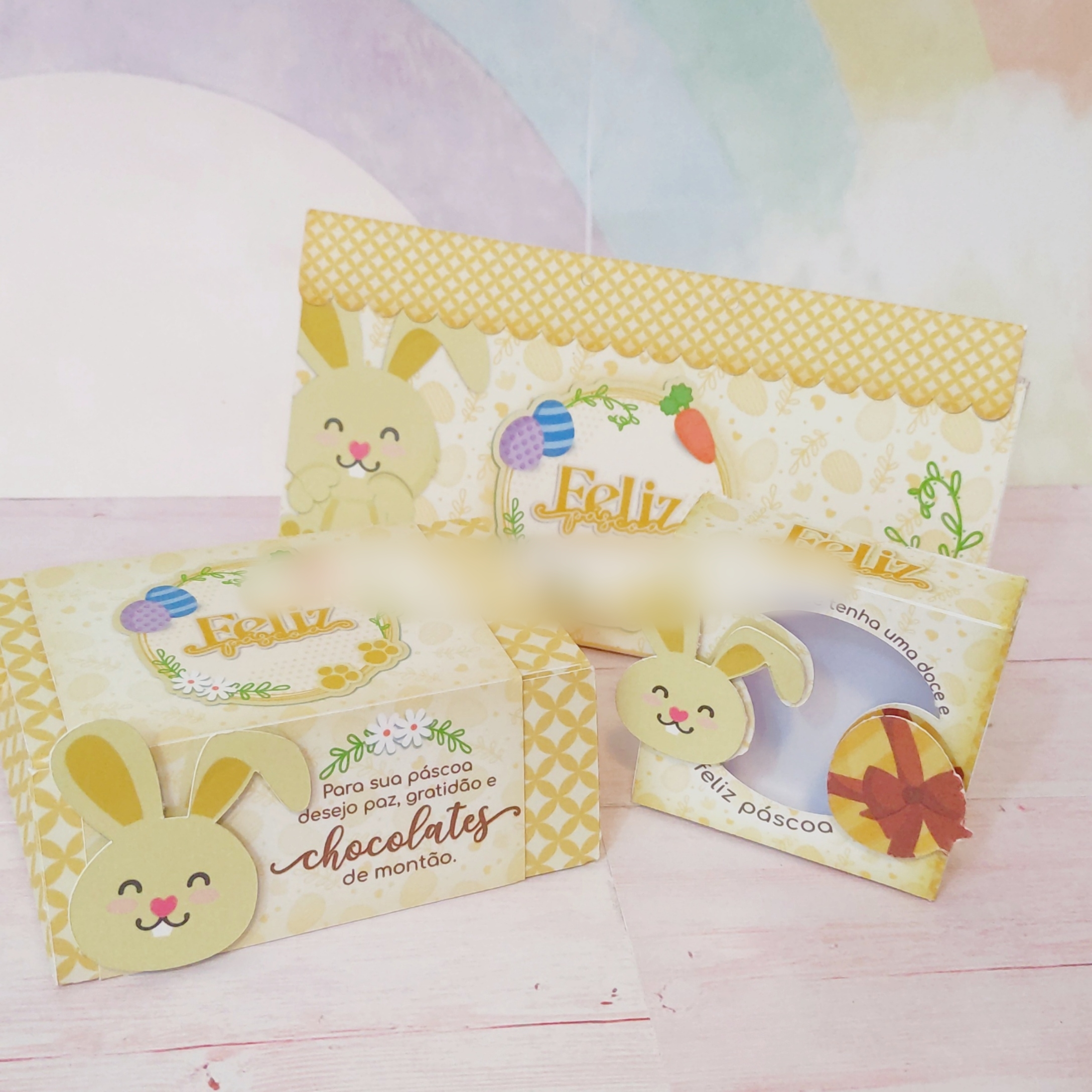 Arquivo Páscoa Caixas Coelho Amarelo  1
