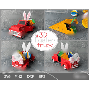 Arquivo Páscoa Caixa Carrinho Cenouras 