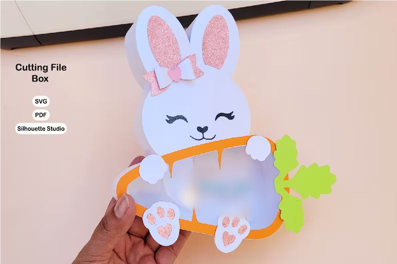 Arquivo Páscoa Caixa Coelhinho Acetato  1