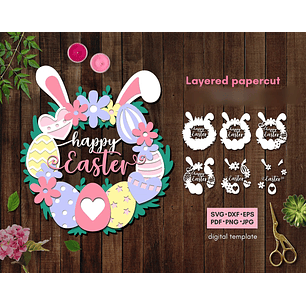 Arquivo Páscoa Guirlanda em Camadas 