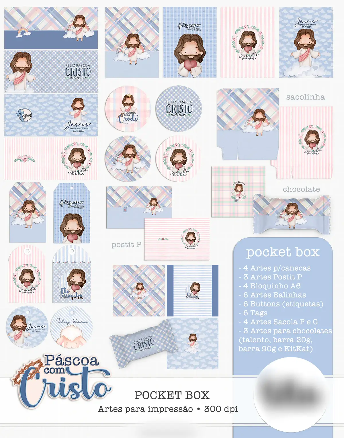 Arquivo Páscoa Pocket Box  1