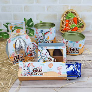 Arquivo Páscoa Kit Caixas Coelhinho 