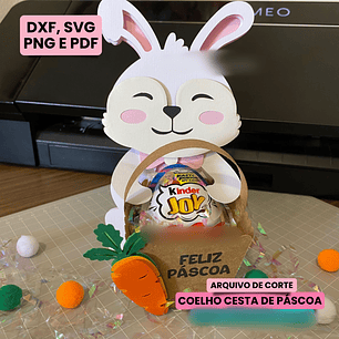 Arquivo Páscoa Coelho com Cesta de Páscoa 