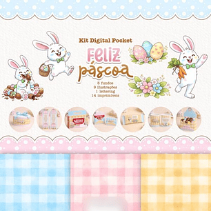 Arquivo Kit Páscoa Pocket  Feliz Páscoa 