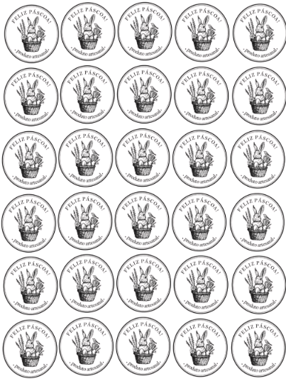 Arquivo Páscoa Adesivo Vintage  1