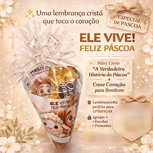 Arquivo Páscoa Mini Livro e Cone Coração 