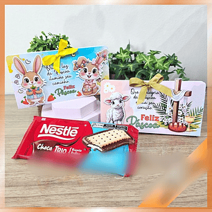 Arquivo Páscoa 2 Caixinha de Barra de Chocolate 