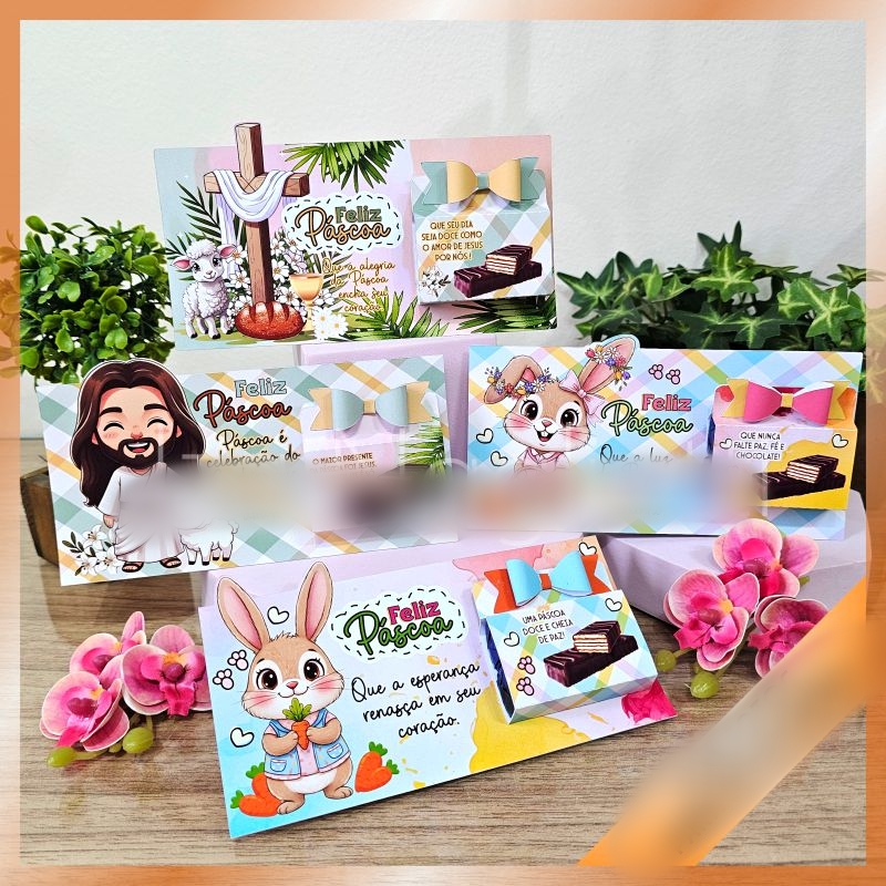 Arquivo Páscoa 4 Modelos de Card para 2 Bis 1