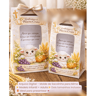 Arquivo Páscoa Molde para Sacolinha Cristã