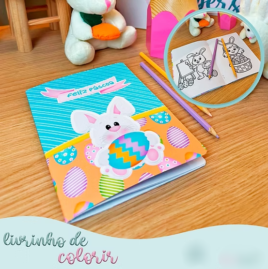 Arquivo Páscoa Livrinho de Colorir Coelhinho  1