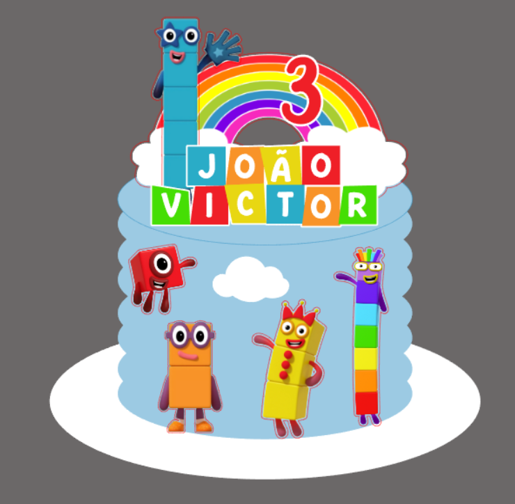 Arquivo Topo de Bolo Number Blocks 1